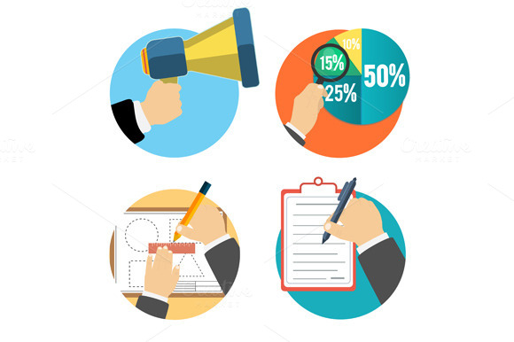 Set Business Office And Marketing Set Business Office And Marketing