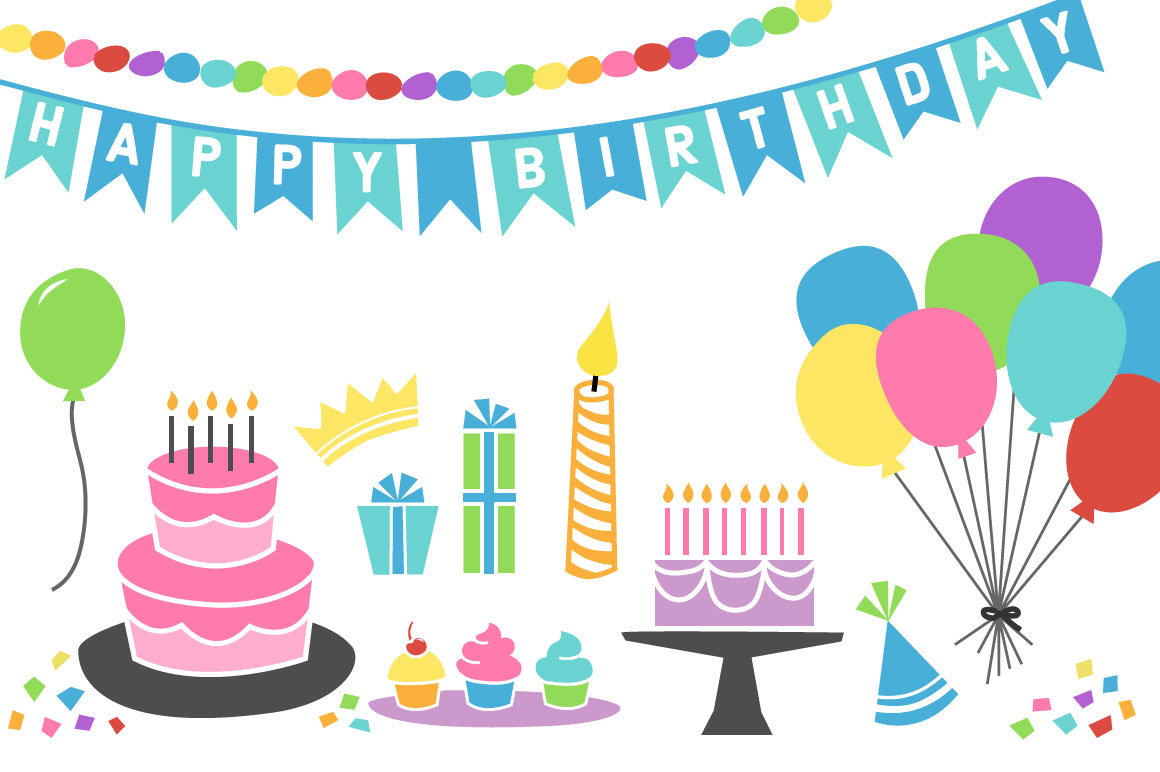 Retro Birthday Graphics  Illustrations on Creative Market