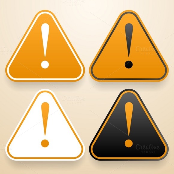 Set Of Triangular Signs Set Of Triangular Signs