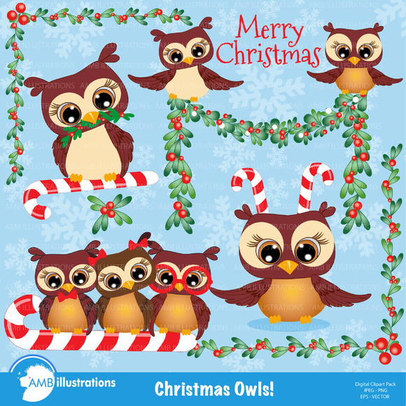 free clipart christmas owls - photo #11