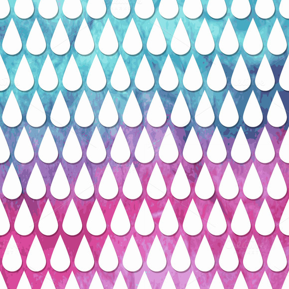 Vector Pattern With Rain Drops