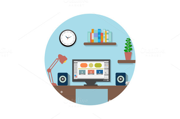 Modern Office Interior With Designer Modern Office Interior With Designer