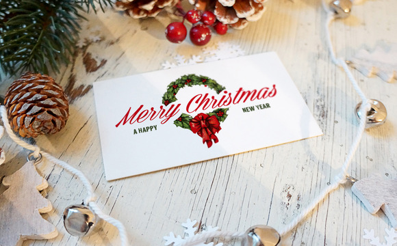 CreativeMarket - Christmas New Year Card Mockup 122559