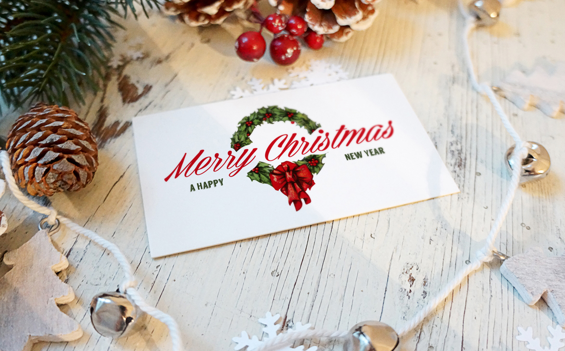 Christmas New Year Card Mockup ~ Product Mockups on ...