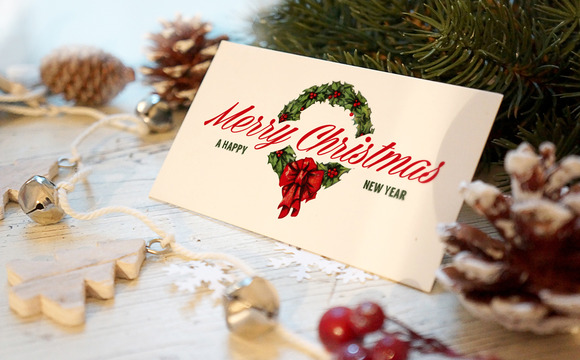 Download CreativeMarket - Christmas New Year Card Mockup 122559 ...
