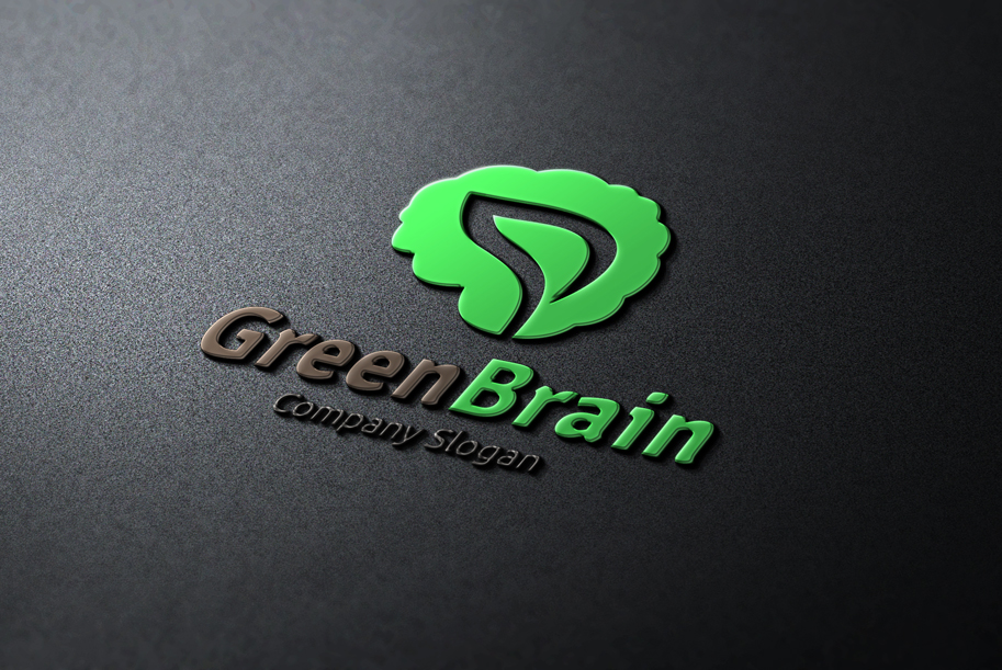 - mockup 5 styles 3d logo Green ~ Market Creative on Templates Logo Brain