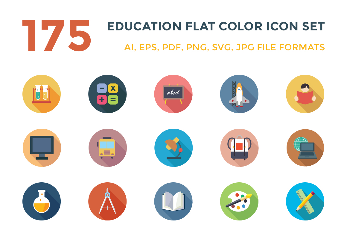 175 Education Vector Icons ~ Icons on Creative Market
