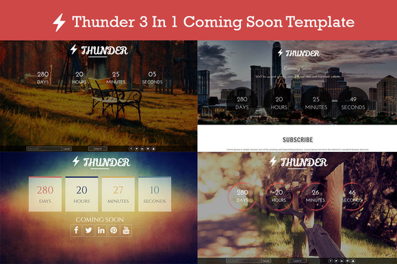 Thunder 3 In 1 Coming Soon Templates