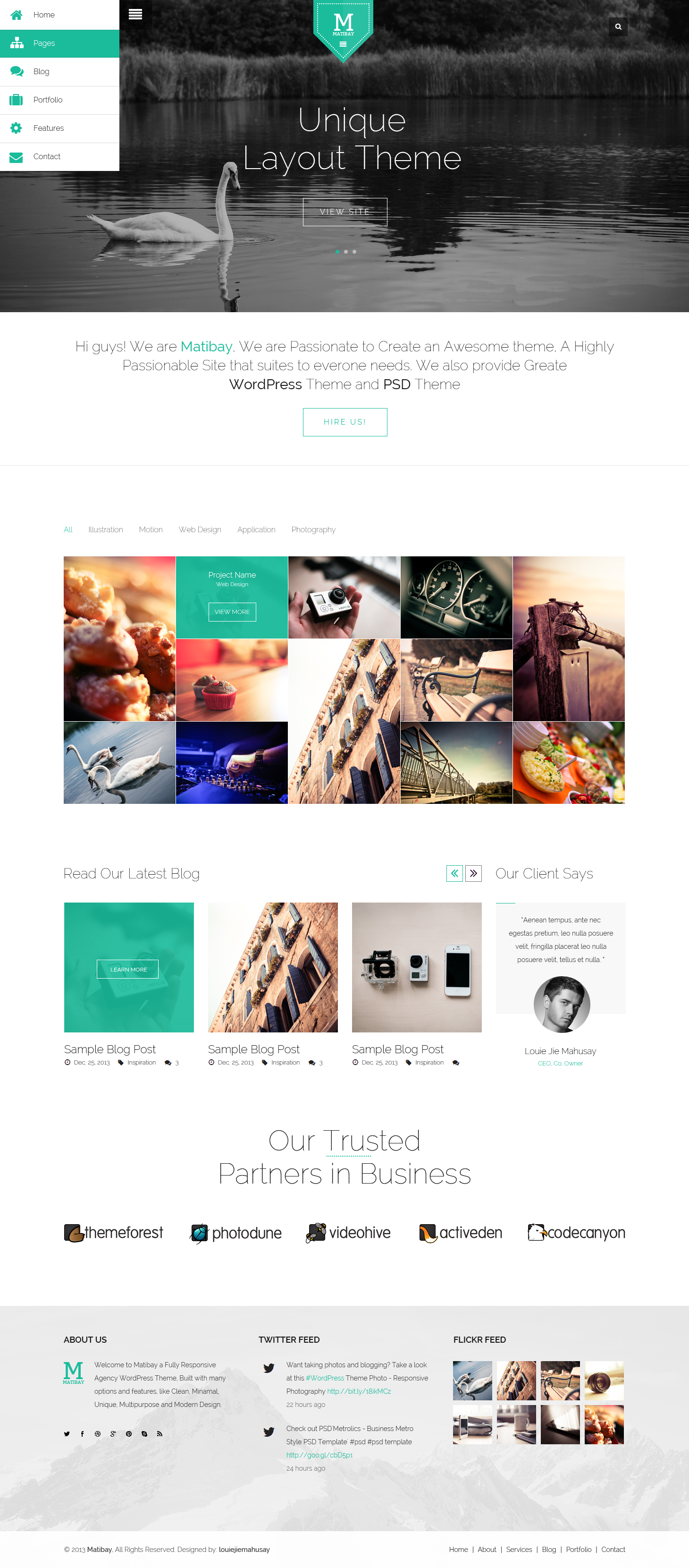 Matibay - Agency PSD Template ~ Website Templates on Creative Market