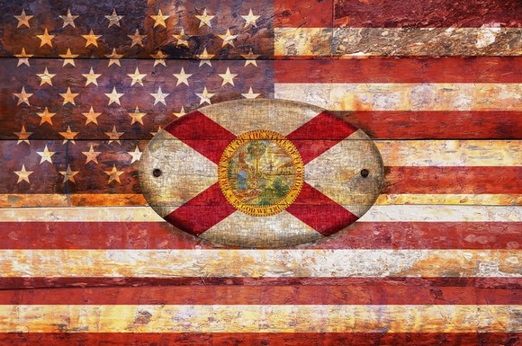 USA And Florida Flags USA And Florida Flags