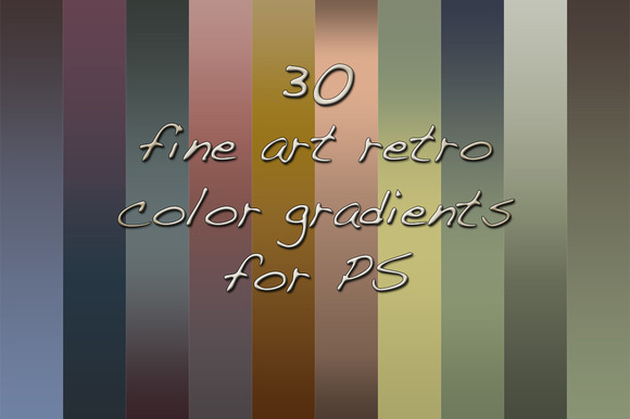 30 Fine Art Retro Color PS Gradients