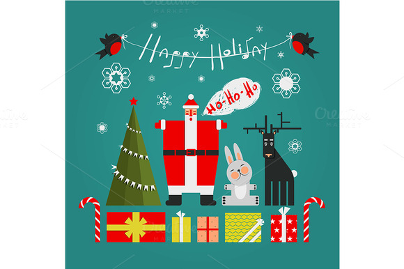 Santa With Gifts Presents Holiday Santa With Gifts Presents Holiday