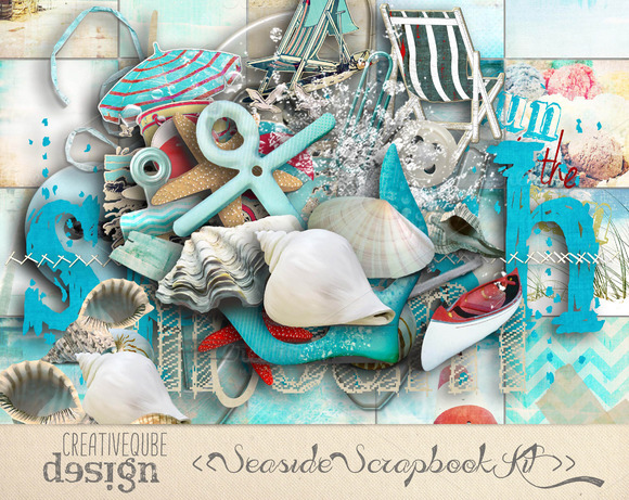 Seaside Digital Scrapbook Kit