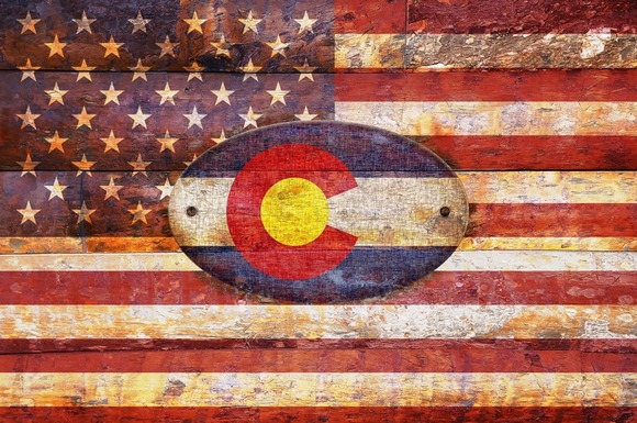 USA And Colorado Flags USA And Colorado Flags