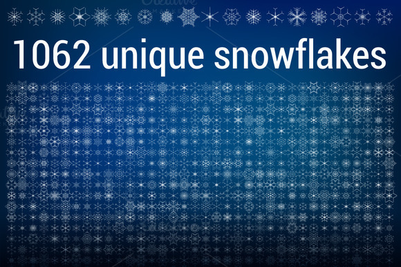 Set Of 1062 Unique Snowflakes