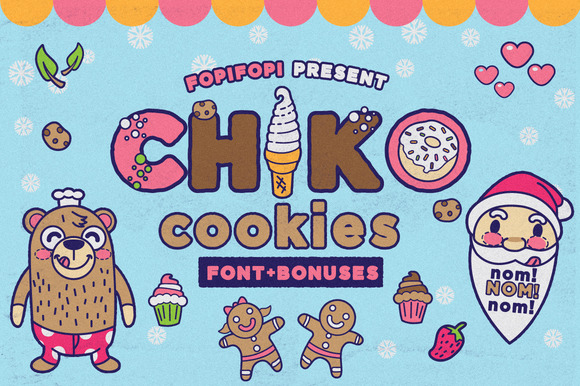 Chiko Cookies Typeface + Cute Bonus Cover1-f