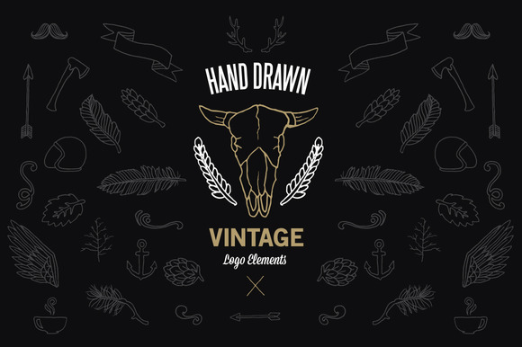 Hand Drawn Vintage Logo Elements