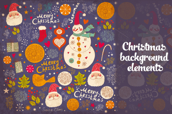 Christmas Background Elements