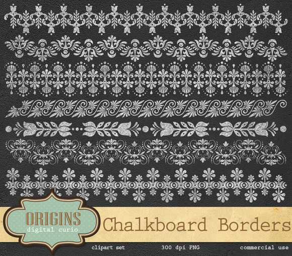 Chalkboard Ornamental Borders