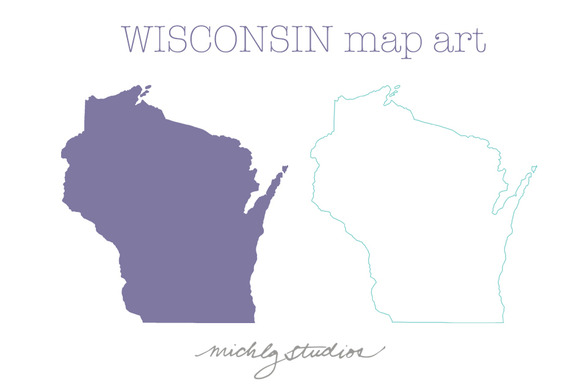 wisconsin map clipart - photo #4