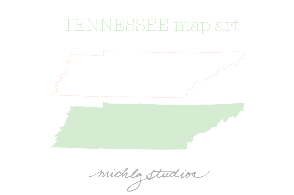 VECTOR & PNG Tennessee map clip art ~ Illustrations on Creative Market