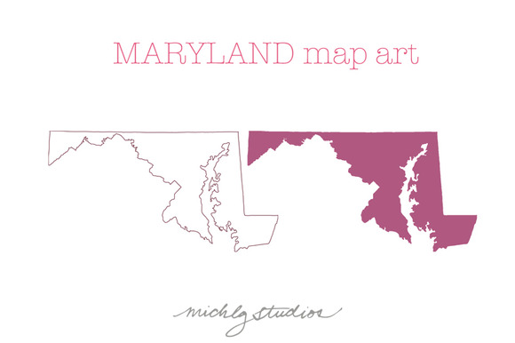 clipart map of maryland - photo #45