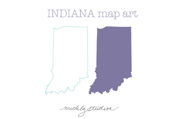 clipart map of indiana - photo #17