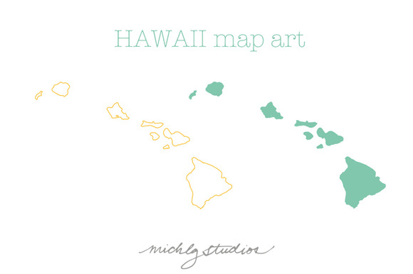 hawaii vectorial map