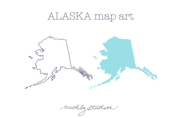 clipart map of alaska - photo #7