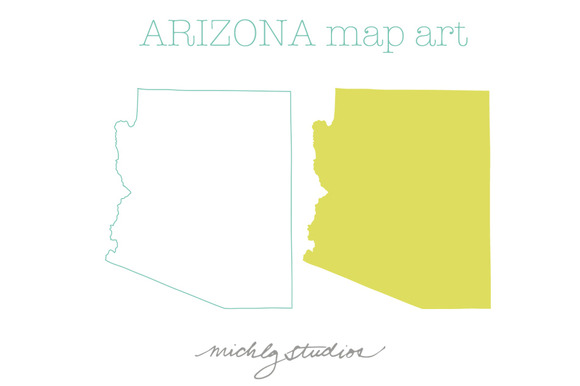 clipart map of arizona - photo #23