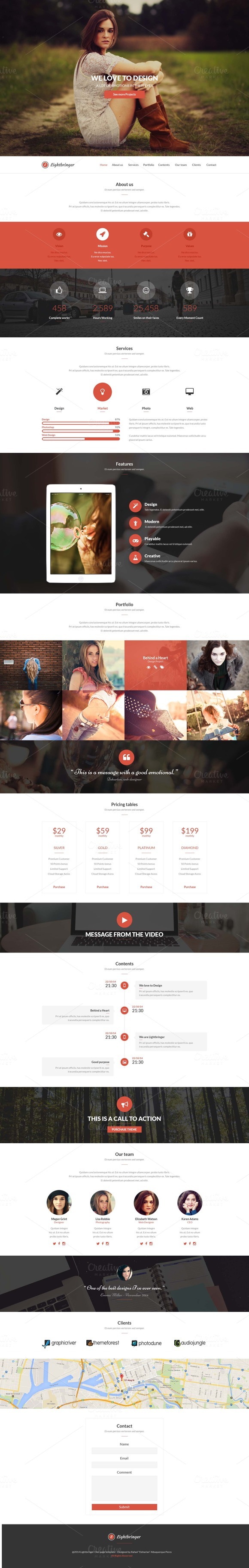 Lightbringer One Page HTML Template