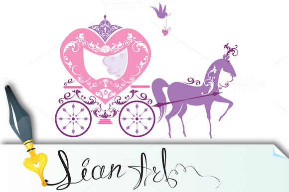 Vintage Fairytale Horse Carriage Vintage Fairytale Horse Carriage