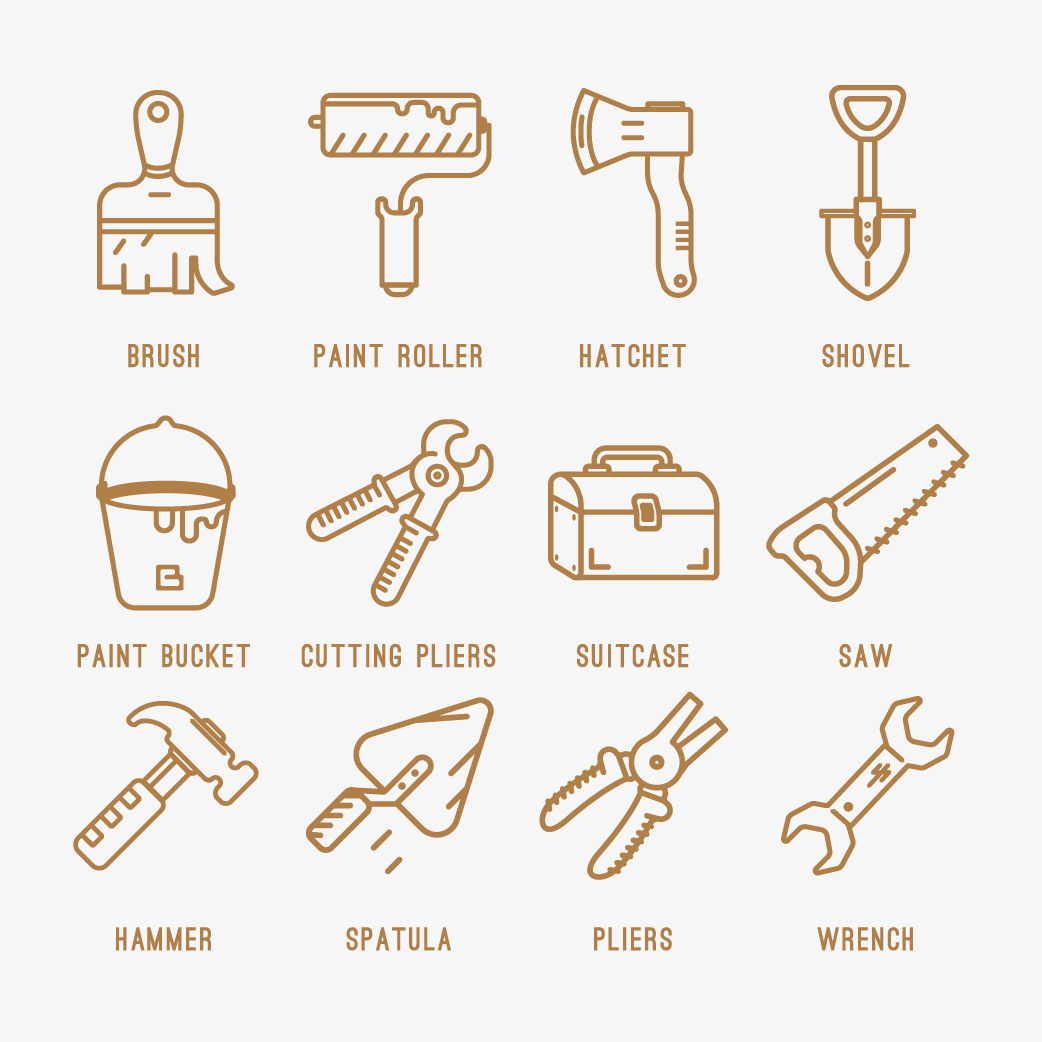 Set of tool icons ~ Icons on Creative Market