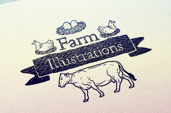 40 Farm Illustrations