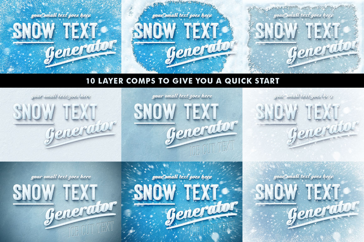 50% Off Snow Text Generator - Layer Styles - 3