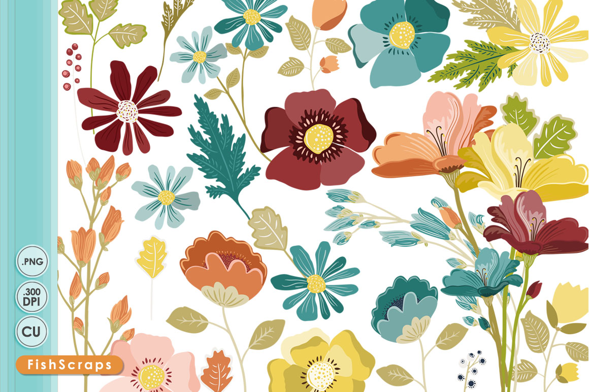 free clip art fall flowers - photo #31