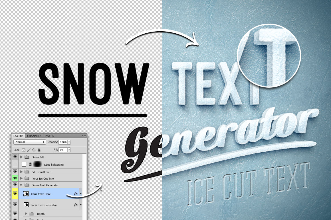 Download 50% Off Snow Text Generator « Free File Designer