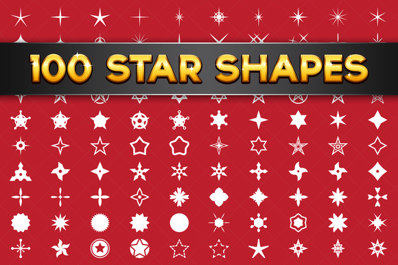 100 Vector Star Shapes