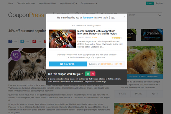 CouponPress [HTML] ~ HTML/CSS Themes on Creative Market