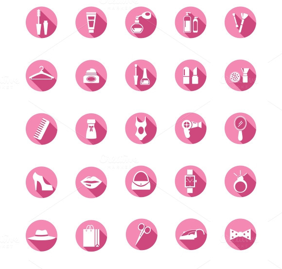 Shopping Pink Icons