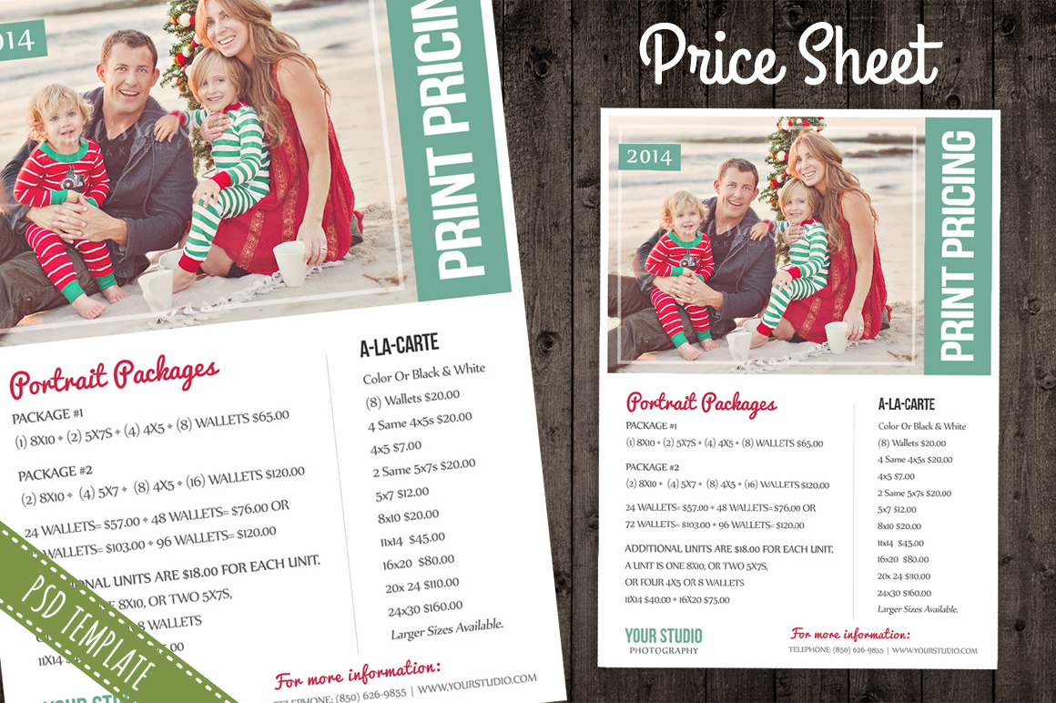 Price Sheet List PSD Template ~ Flyer Templates on Creative Market