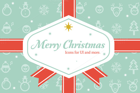 Merry Christmas Icon And Label Merry Christmas Icon And Label