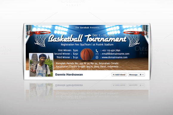 Basketball Tournament Facebook Cover