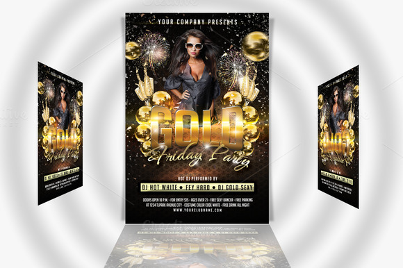 Gold Friday Party Flyer