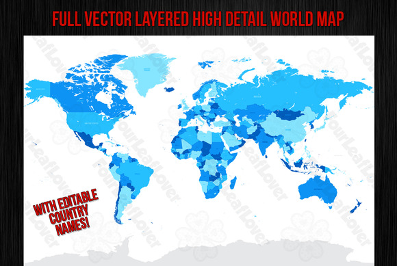 Vector High Detail World Map