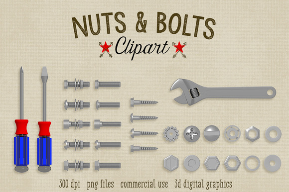 Nuts And Bolts Clipart