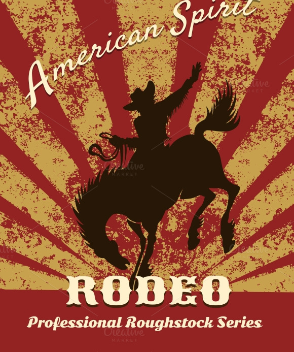 Retro Rodeo Poster