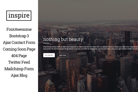 Inspire One Page Html5 Template