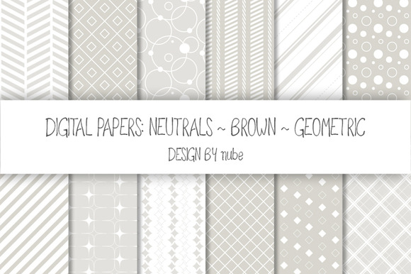 Geometric Seamless Patterns - Cream ~ Patterns on Creative Market