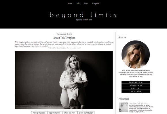 Blogger Template Black And White